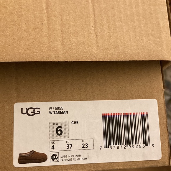 UGG TASMAN CHESTNUT SUEDE  SHOES WOMEN'S SLIPPERS 5955 - Picture 6 of 8